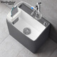 Haijiahua gray and white wash mop pool floor mop basin balcony bathroom ceramic mop pool mop pool mop pool pool H209 gray and white with mop rack + spray gun faucet
