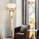 Opple Lighting der neuesten bodengestandenen Lampe Wohnzimmer Villa Sofa Seiten Marmor Lampe Lobby Hotel Lobby Vollkupfer Schlafzimmer vertikales Bett am Bett H7374-400 Natural Marmor + National Standard Gelb