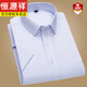 Hengyuanxiang Summer Ice Silk Silk Shirt à manches courtes, chemise à rayures Père d'âge moyen, tenue professionnelle décontractée, à moitié à manches, sans repasser DX6629 41