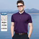 EGW Marca de lujo internacional camiseta de manga corta para hombres Mulberry Mulberry Silk Silk Color sólido Camisa de base informal de moda Simple Black L /50 (175 /92a)