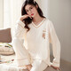 
Printed Good Piano Pajamas for Women in Spring and Autumn Pure Cotton Korean Large Size Long Sleeve Two-Piece Set Casual Summer Autumn and Winter Style Home Muji MUJI Pink GXT9923 M (Suggested 7595Jin [Jin equals 0.5 kg])