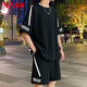 NASA XVVX casual sports T-shirt suit men's summer new loose short-sleeved T-shirt men's shorts with a handsome set FKS653 khaki suit L about 110-130 Jin Jin equals 0.5 kg can be worn