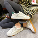 Belle-Ta Series Brands Small White Shoes de taille brisée pour femmes 2023 Spring Nouvelles chaussures pour femmes polyvalentes printemps et automne à semelles plates décontractées 1585 Camel 38 Sports Shoe Taille