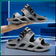 
An Shangfen slippers for men in summer high-value, anti-slip thick sole, dual-purpose sandals, casual driving beach sandals, gray [EVA thickened soft sole] 42-43 Suitable for 41-42