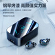 Chengruida Bluetooth headset 2025 new style Bluetooth wireless headset in-ear gold list No. 1 Huaqiangbei list top ten Bluetooth headset ultra-long battery life noise reduction sleep music headset M48 high-end black丨sliding cover out of the warehouse + mirror digital display suitable for Apple Android tablet notebook