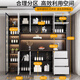 
Side cabinet with high cabinet integrated against the wall Modern simple wine cabinet water cabinet cabinet style 12200*40*220cm package installation Double door
