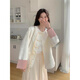 Berührung Miss Jacquard White Buckle Neue chinesische Jacke für Frauen Frühling und Herbst Neue Super schöne Top TM2008gy Off-White S