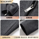 MAGIOPY luxury high-end brand men's short tweed jacket for men autumn and winter wool middle-aged business jacket woolen coat men gray XL