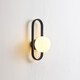 HP Fashion Home Postmodern Glass Gold Wall Wall Wall Bedside Bunding Lights Small Wall Lights Ingeniería del hotel Corredor Luces de pared 6624B Modelo Gold-40*15cm-E27