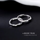 Mondele Fashion Ring Möbius Ring S999 Silver Light Luxury Index Finger Ring Open Ring Niche Design Ring 999 Silver Möbius Ring Nail Sand Style