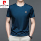 
Pierre cardin short-sleeved T-shirt men summer business casual pullover round neck ice silk half-sleeved top men summer T-shirt trend t 13807 black M 165