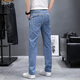 Canter Koala jeans ck牛仔裤男春秋款直筒修身薄款休闲浅蓝色牛仔长裤9866 浅蓝色 薄款 34 腰围86.5建议160斤