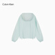 Calvin Kleinjeans 25 Letras clásicas de Autumn Autumn New Women al aire libre Chaqueta con capucha casual CEF Naked Blue xxs
