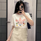 阿迪达斯 （adidas）短袖T恤女装2025夏季新款三叶草运动服针织透气短款上衣半袖 纯棉JP1428白色 迪士尼联名 M 推荐120-130斤