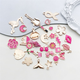 
1 rose red oil drop pendant alloy earring jewelry DIY handmade homemade accessories material and various styles 1 lipstick 4x19mm-016g-11976 rose red oil drop + zinc alloy