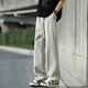 Seven Wolf summer ice silk pants for men's thin new style trendy loose straight pants for men's breathable casual quick-drying trousers for men K6636 Khaki 3XL about 155~175 Jin [Jin equals 0.5 kg] can be worn