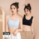 猫人无痕内衣女夏季薄款大胸显小胸防下垂无钢圈背心式冰丝凉感文胸罩 【宽肩带-不可调节】绿色+粉色 XL 【建议38/85 125-140斤】