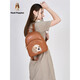 Hush Puppies women's bag new original cute niche backpack fashionable large capacity travel bag backpack women's official authentic brown
