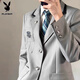 Playboy (PLAYBOY) original Japanese college style DK uniform suit suit shirt trousers school supply full set of male and female class uniforms gray suit + Q28 shirt + blue tie + gray pants S