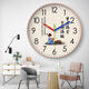 Sanqihu Stille Wanduhr Lernen ist hart und hartnäckig im inspirierenden Kinderzimmer Wohnzimmer Heimat und Mädchen Schlafzimmer Uhr