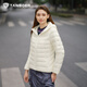 Tambor Lightweight Down Jacket Women's Short Hooded Versatile Casual Autumn and Winter Women's Jacket Light Cloud White M(165)