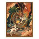三栖虎敦煌神兽九彩神鹿数字油画2024新款diy填色画手工手绘填充丙烯画 SJ14756 50*60cm绷好加厚内框+外框