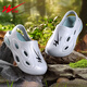 Double Star Children's Cave Shoes Boys Slippers 2025 Summer New Boy Sandals Anti-Slip Soft Sole Outdoor Bag-toe Beach Shoes Glimmer Green 30 -31 Sizes, Inner Length About 20.5cm