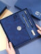 Tan Beiman Graduación Salida Regalo Notebook Bajón de regalo Conjunto de cuaderno personalizado y Pen Flash Drive Flash Lettering Custom College Graduation Souvenir Gift Notepad 12034-Blue