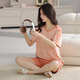A 21 FUNB pure cotton summer pajamas ladies pullover pajamas summer shorts shorts comfortable and casual home clothing set Z9856 M [recommended to wear 80-100 Jin [Jin equals 0.5 kg]]