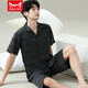 Catman (Miiow) Pyjamas Herren Sommer kurzärmelige Kurzfilme der Sommer-Dünnen Männer-Männer-Stil können an der Außenseite locker und lässiges Hauskleidungskleidung 6627 Herrenstil M Standard (High 165100 Jin [Jin gleich 0,5 kg]) getragen werden.