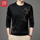 
Hongdou (Hodo) middle-aged and young men's summer ice silk long-sleeved T-shirt thin round neck 2023 new middle-aged men B6627 upper green M 165_105__48100-120Jin[Jin equals 0.5 kg]