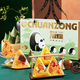 Zongzi meat dumpling gift box in Dragon Boat Festival gift Sichuan sausage braised pork dumplings eight treasure bamboo fragrant white dumpling group purchase 8 Zongzi 6 flavors 4 peel eggs total 1048g
