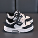 Huili children's shoes, low top mesh panel shoes, small white shoes, boys and girls sports shoes, WZCL1345 white and black 35