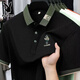 PLAYBOY 2025 NUEVA Camisa de polo de manga corta de la solapa caliente de Summer para hombres Top de camiseta de media manga de moda masculina White 829 L 50 Recomendado [120-140Jin [Jin iguala 0.5 kg]]]