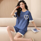 Victoria's style ladies summer pajamas set with chest pad cotton summer shorts shorts for girls loose and fashionable home clothes B6636 (fixed chest pad) M size recommended 70-85 Jin [Jin equals 0.5 kg]