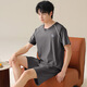 SEPTWOLVES 2025 new men's pajamas summer pure cotton thin short-sleeved casual plus-size home clothing set for men to wear 13603 3XL (160-180Jin [Jin equals 0.5 kg])