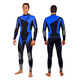 HiSEA men's and women's one-piece wetsuit warm swimsuit swimming surfing wet suit black blue front zipper L151 L