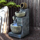 Nouveau Garden Waterscape Courtyard Décoration Ornements Crystal Ball Fortune Fountain Retro Fluit Water Ornements Circulation Eau 6627