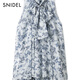 SNIDEL2025 early autumn new product sweet fairy sleeveless bow tie shirt skirt suit SWFO254012 flower pattern M (1)