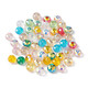 New product 6/8mm AB color plated flat beads glass beads DIY beaded bracelet necklace jewelry accessories cut loose beads 6mm mixed color about 50 pcs/pack