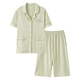 
Modal summer pajamas for women pure cotton short-sleeved cropped pants for casual cardigans with large size home clothes two-piece set 2025 NX9898 L