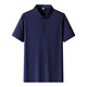 Zhewei pearl-drying polo shirt men's ice-sensing summer business short-sleeved seamless glue polo shirt work clothes ice silk T 12358 obsidian black M