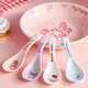 Disney (Disney) ceramic rice bowl children's tableware cream style plate creative cute girl heart ins style home use 5 pieces of big ear dog (rice bowl + spoon + chopsticks + plate + cup)