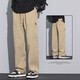 以纯（YISHion）美式工装裤男春夏季新款宽松直筒伞兵裤军绿色冲锋运动阔腿休闲裤 9856卡其色 2XL 145-165斤