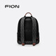 Fion (Fion) 2025 Nouveau sac à dos commercial à l'ancienne classique, sac à dos rétro à grande capacité, sac pour hommes léger, noir / café