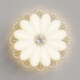 Laiqi ceiling light creative cream style flower bedroom living room light 2025 new full spectrum intelligent eye protection lamp YH826+white+52CM+56W Wuji remote control+support Xiaoai classmate control