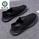 Pájaros carpinteros viejos zapatos de tela de beijing para hombres de moda versátiles versátiles zapatos de lona perezoso zapatos casuales perezosos transpirables zapatos de moda YS9901 beige 42