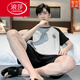 Langsha (Langsha) Summer Coton Pure Coton Chort à manches courtes Pyjamas Été Loose mince Deux pièces Carton Adolescent Cartoon Home Clothing H9928 (Court-trant à manches courtes) L (recommandé 100-120 Jin [Jin est égal à 0,5 kg]))