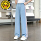 
Disney Girls Tiansi Jeans 2025 Summer New Large Children's Straight Pants Spring and Autumn Clothing Girl Casual Wide Leg Pants Blue 689 Wide Leg Pants Tiansi Thin 160 cm