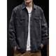 Nanjiren denim shirt men's retro new casual work jacket 2025 autumn American blue long-sleeved lining Z757 blue 2XL [weight 160-180Jin [Jin equals 0.5 kg]]